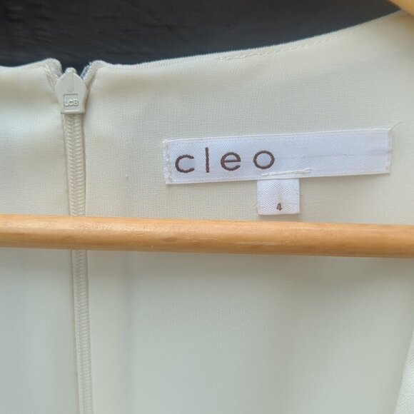 Cleo Cream Dress with Artistic Black and Brown Print - Size 4 Great Condition - Picture 4 of 4